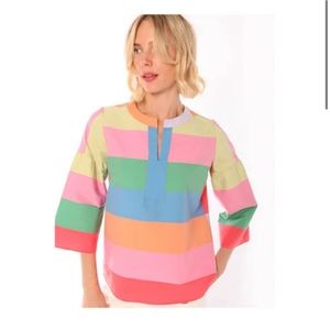 Vilagallo Leticia Shirt, Colima Stripe NWT